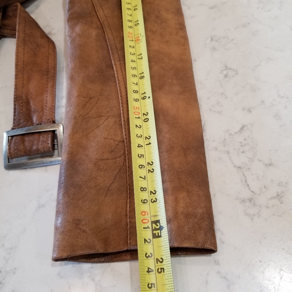 🧥VINTAGE DANIER LEATHER TRENCH COAT WITH FUR COLLAR - Picture 12 of 16